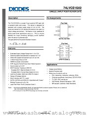 74LVCE1G02 datasheet pdf Diodes