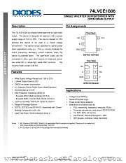 74LVCE1G06 datasheet pdf Diodes