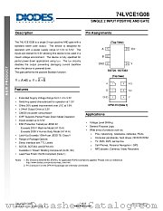 74LVCE1G08W5-7 datasheet pdf Diodes