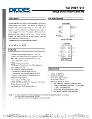 74LVCE1G32FZ4-7 datasheet pdf Diodes
