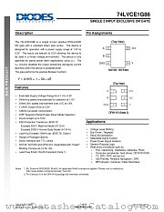 74LVCE1G86 datasheet pdf Diodes