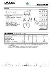 MMBT3906T-7-F datasheet pdf Diodes