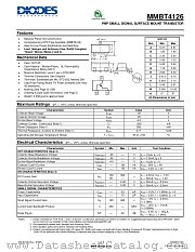 MMBT4126-7-F datasheet pdf Diodes