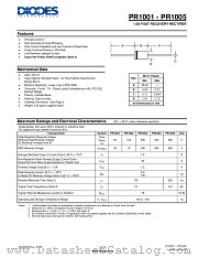 PR1005-T datasheet pdf Diodes