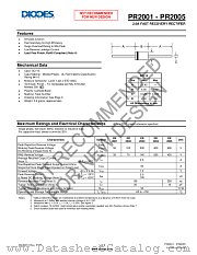 PR2002-T datasheet pdf Diodes
