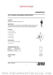 ZXM64P035L3 datasheet pdf Diodes