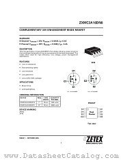 ZXMC3A16DN8TA datasheet pdf Diodes