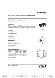 ZXMN2A01E6TA datasheet pdf Diodes