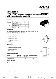 ZXMN2B14FH datasheet pdf Diodes