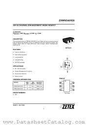 ZXMN3A01E6 datasheet pdf Diodes
