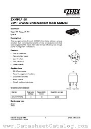 ZXMP7A17KTC datasheet pdf Diodes