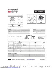 IRF7420PBF-1 datasheet pdf International Rectifier