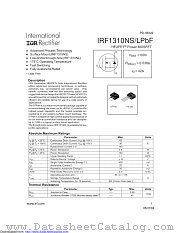 IRF1310NLPBF datasheet pdf International Rectifier