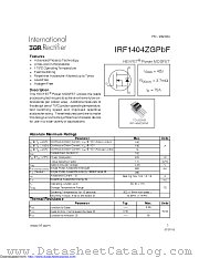 IRF1404ZG datasheet pdf International Rectifier