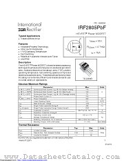 IRF2805PBF datasheet pdf International Rectifier