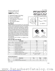 IRF2807LPBF datasheet pdf International Rectifier