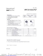 IRF3515STRLPBF datasheet pdf International Rectifier