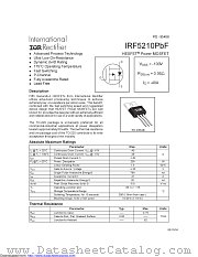IRF5210PBF datasheet pdf International Rectifier