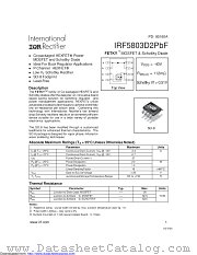 IRF5803D2TRPBF datasheet pdf International Rectifier