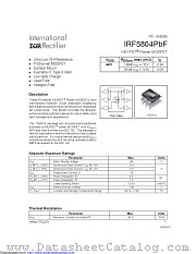 IRF5804TRPBF datasheet pdf International Rectifier