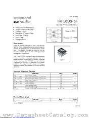 IRF5850TRPBF datasheet pdf International Rectifier