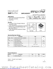 IRF6217TRPBF datasheet pdf International Rectifier