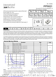 IRF6621TR1 datasheet pdf International Rectifier