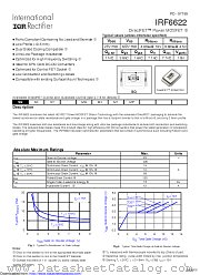 IRF6622TR1 datasheet pdf International Rectifier