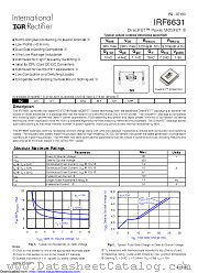 IRF6631TR1 datasheet pdf International Rectifier