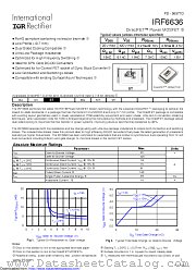 IRF6636TR1 datasheet pdf International Rectifier