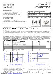IRF6636TR1PBF datasheet pdf International Rectifier