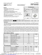 IRF6665TR1 datasheet pdf International Rectifier