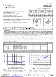 IRF6678TR1 datasheet pdf International Rectifier