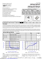 IRF6678TRPBF datasheet pdf International Rectifier