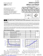 IRF6711STR1PBF datasheet pdf International Rectifier