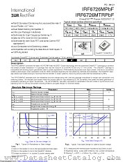 IRF6726MTRPBF datasheet pdf International Rectifier
