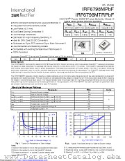 IRF6798MTR1PBF datasheet pdf International Rectifier