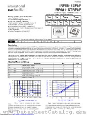 IRF6811STR1PBF datasheet pdf International Rectifier
