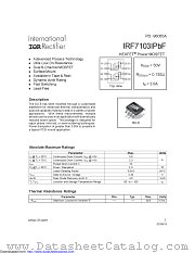 IRF7103IPBF datasheet pdf International Rectifier