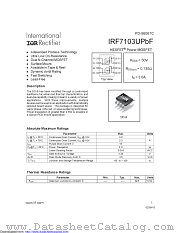 IRF7103U datasheet pdf International Rectifier