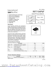 IRF7104TRPBF datasheet pdf International Rectifier