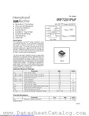 IRF7201TRPBF datasheet pdf International Rectifier