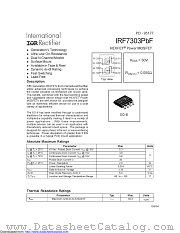 IRF7303TRPBF datasheet pdf International Rectifier