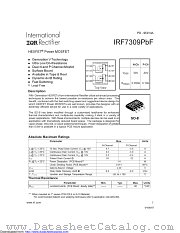 IRF7309TRPBF datasheet pdf International Rectifier