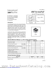 IRF7313UPBF datasheet pdf International Rectifier