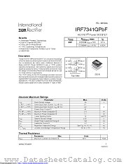 IRF7341QPBF datasheet pdf International Rectifier