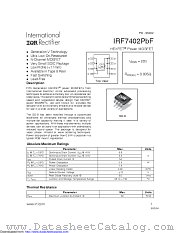 IRF7402TRPBF datasheet pdf International Rectifier