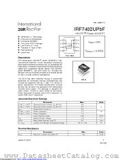 IRF7402UPBF datasheet pdf International Rectifier