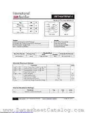 IRF7404TRPBF-1 datasheet pdf International Rectifier