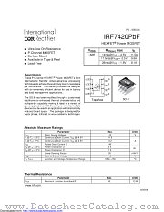 IRF7420TRPBF datasheet pdf International Rectifier